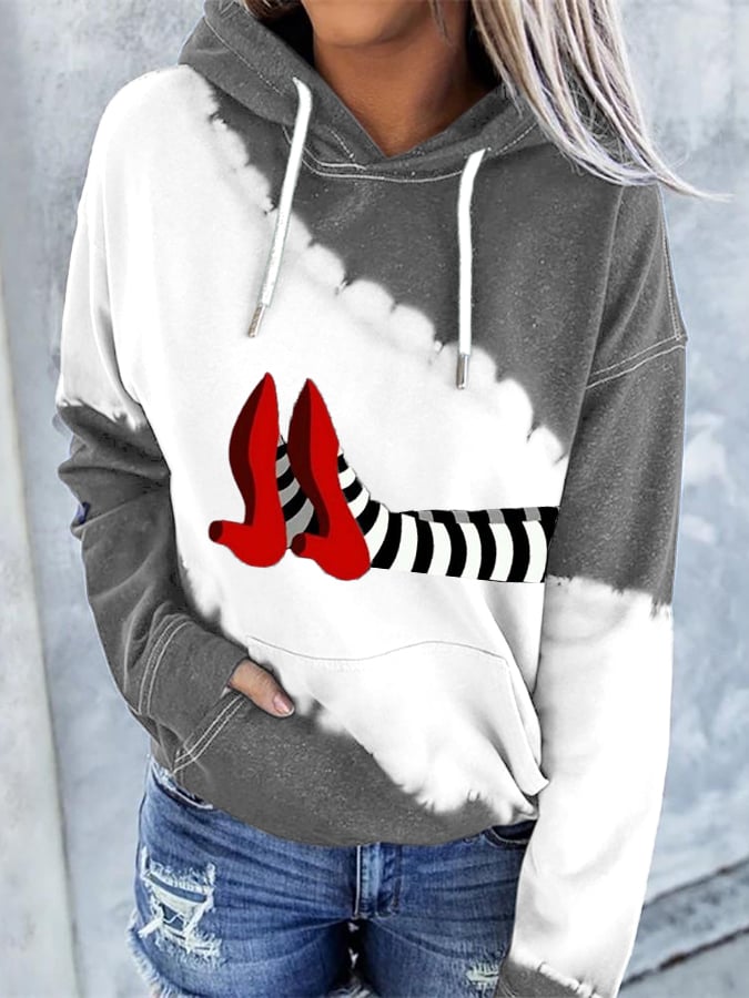 Women'S Halloween Printed Hat Sweatshirt
