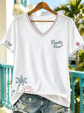 Women's Puerto Rico Pride Art Printed T-shirt