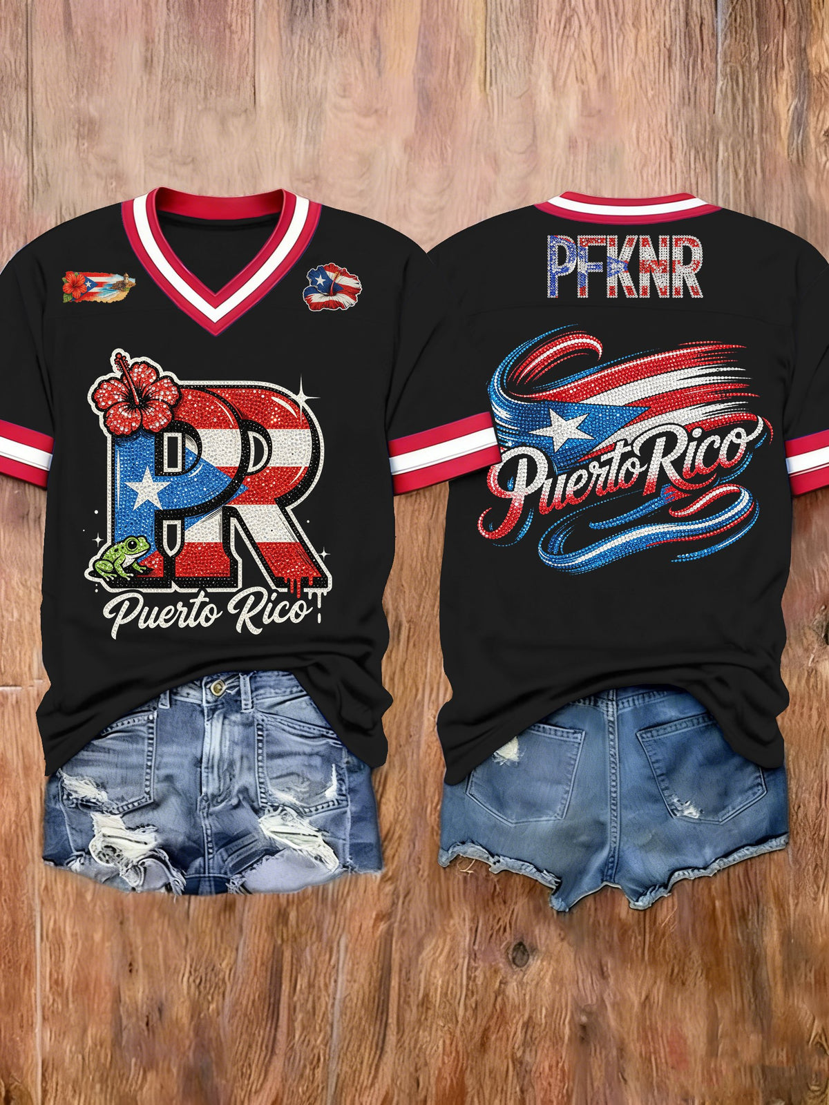 Women's Puerto Rico Art Printed T-shirts