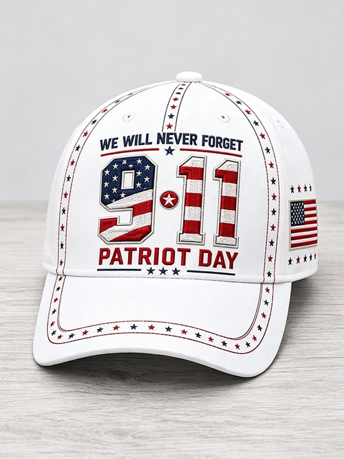 Unisex We Will Never Forget 9 11 Print Baseball Cap