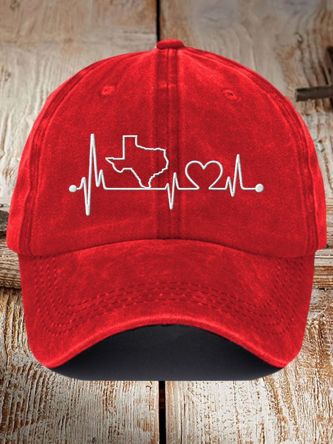 Unisex Texas Love Print Baseball Cap