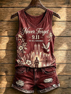 Women's Never Forget September 11 Print Vest