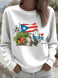 Puerto RIco Singer Boricua Decorate Printed Sweatshirt