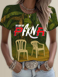 Puerto Rico Singer Pfknr Printed Crew Neck T-shirts