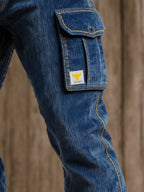 Men's Retro Outdoor Adventure Corduroy Stitching Multifunctional Pocket Work Pants