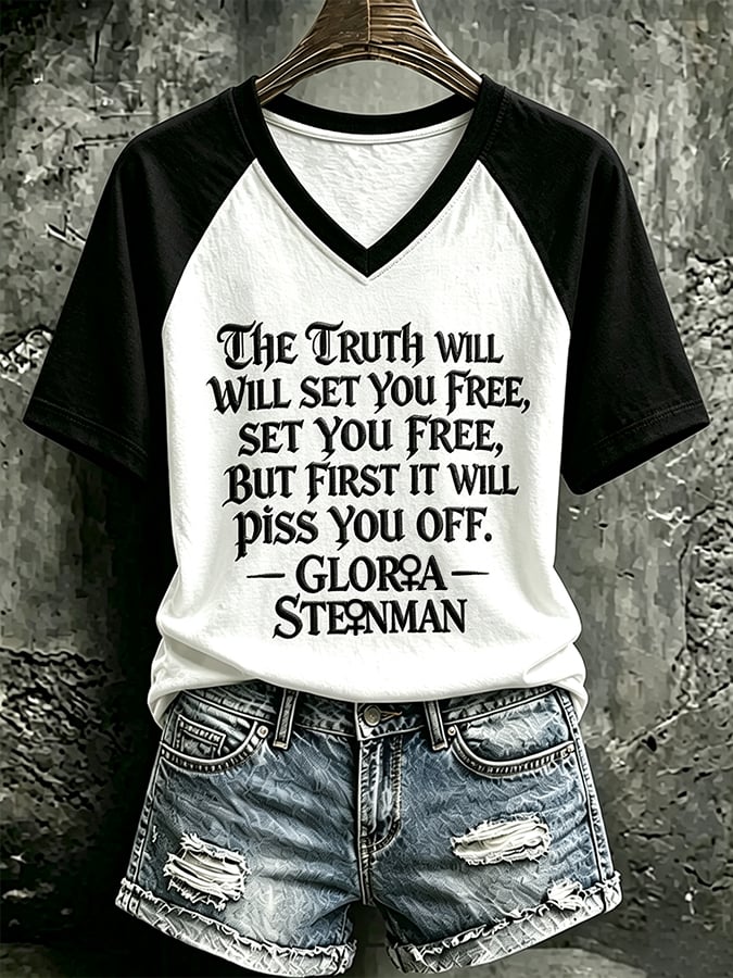 Women's The Future Depends Entirely On What Each Of Us Does Every Day  Print Casual T-shirt