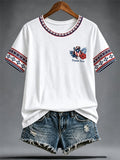 Women's Puerto Rico Printed round  T-shirt