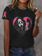 Grim Reaper Pink Halloween Art Print T-shirt