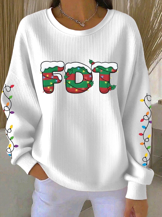 Women's FDT Christmas Print Sweatshirt