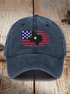 Retro Texas Strong Flag Print Baseball Cap