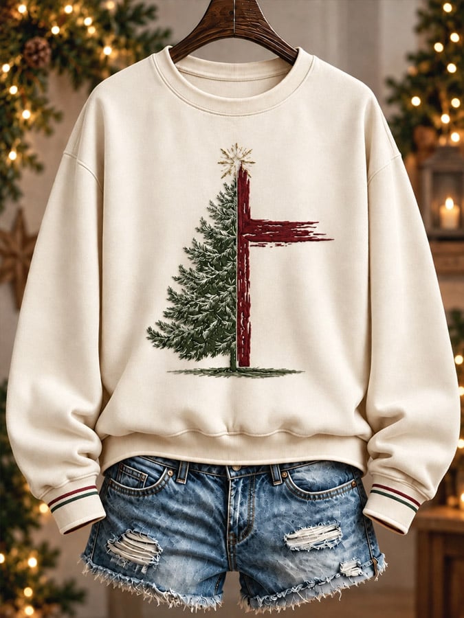 Women's Christmas Faith Print Top