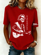 Women's Let The Words Be Yours Print Round Neck T-shirt