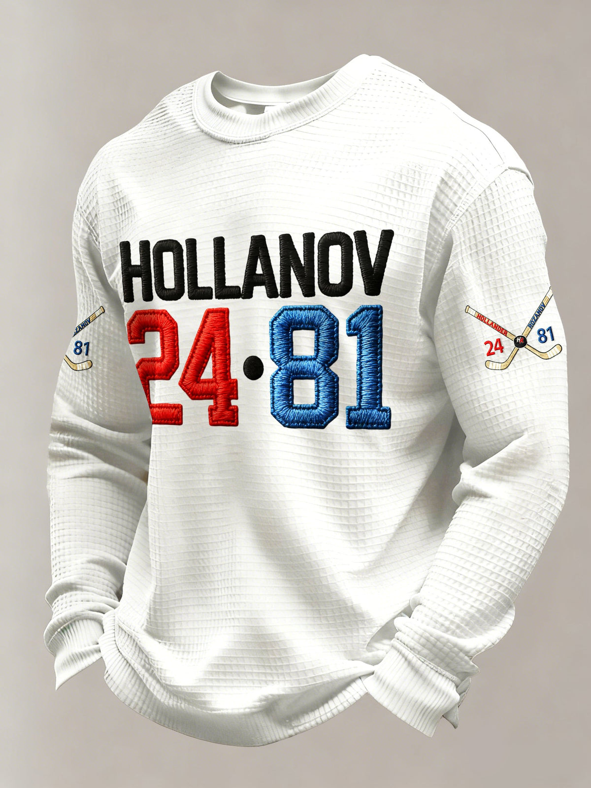 Men's Ice Hockey Printed Casual Long-Sleeved Top