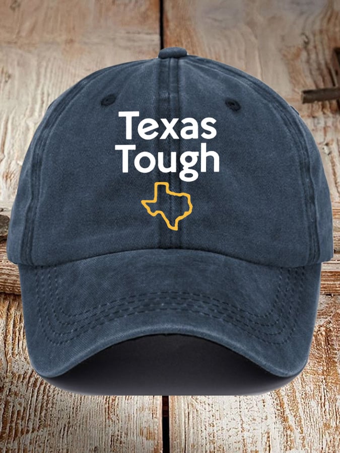 Retro Texas Tough Print Baseball Cap