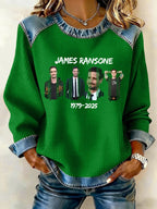 Retro James Print Sweatshirt