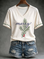 Women's Festive V-Neck Top