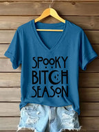 Women's Halloween Print Casual T-Shirt