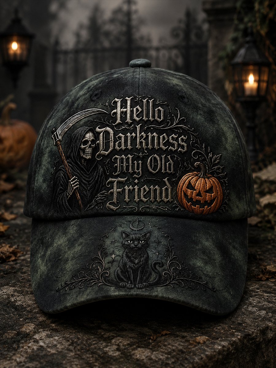Halloween Skull Pattern Retro Hat