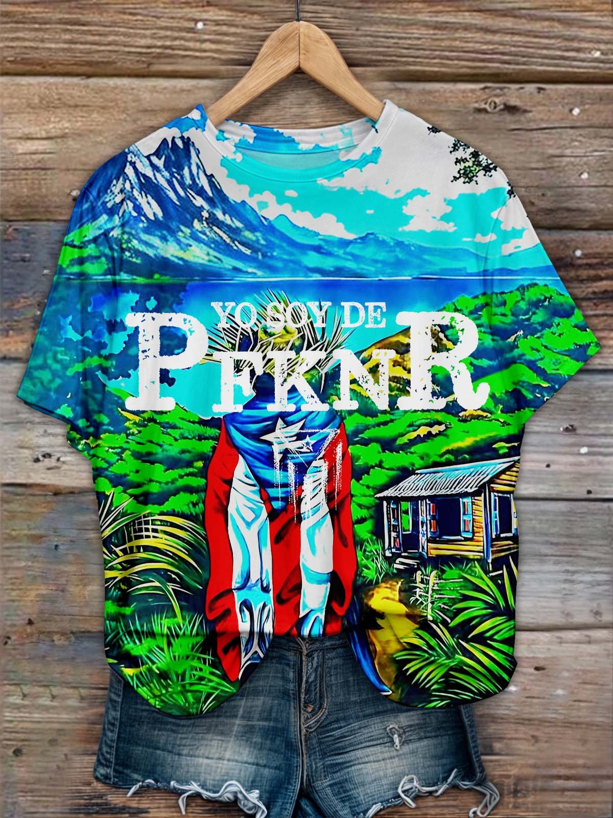Yo Soy De PFKNR  Puerto Rico Printed T-shirt