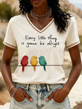 Women's Reggae-Themed Graphic Casual Top