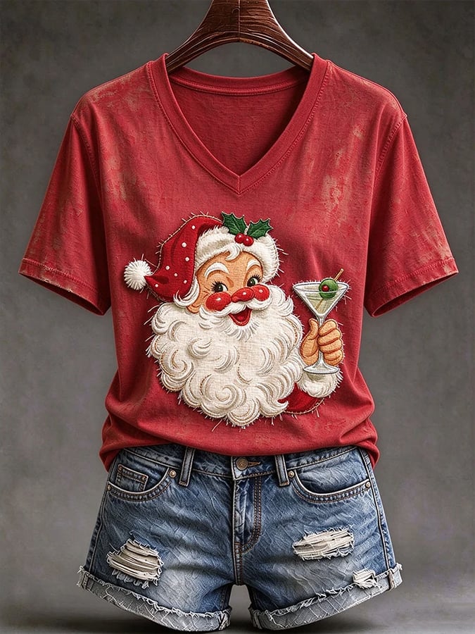 Women'S Christmas Faith Art Print T-Shirt