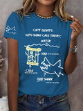 Women's Great White Shark Print Comfort Short Sleeve T-Shirt