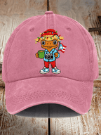 Unisex Washed Cotton Puerto Rican Christmas Print Hat
