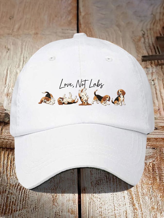 Unisex Love Not Labs Save The Beagles Printed Hat