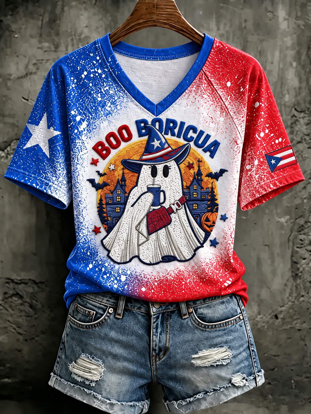 Women's Halloween In Puerto Rico Print T-Shirt