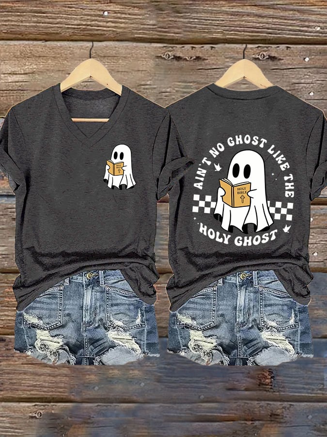 Women's Ain't No Ghost Like The Holy Ghost Print Casual T-shirt