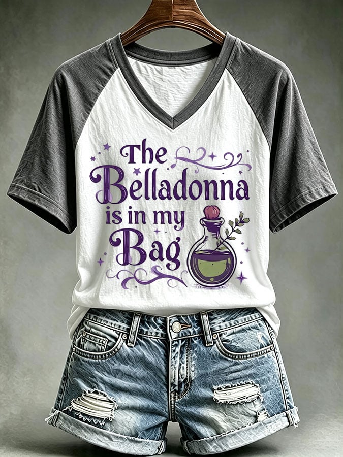 Women's The Belladonna Is In My Bag Print Casual T-shirt