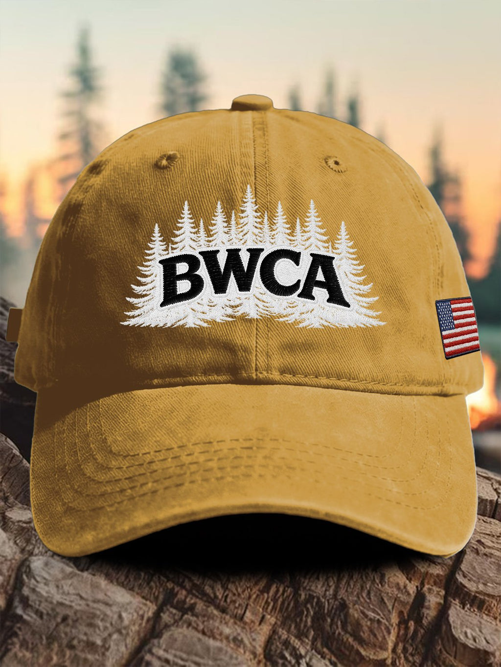 Retro Save The BWCA Save Boundary Waters Canoe Area Wilderness Print Baseball Cap