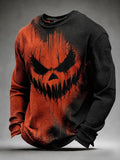 Men's Halloween Print Long-Sleeve Top