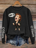 Women's Round-neck Long-sleeved Printed Sweatshirt