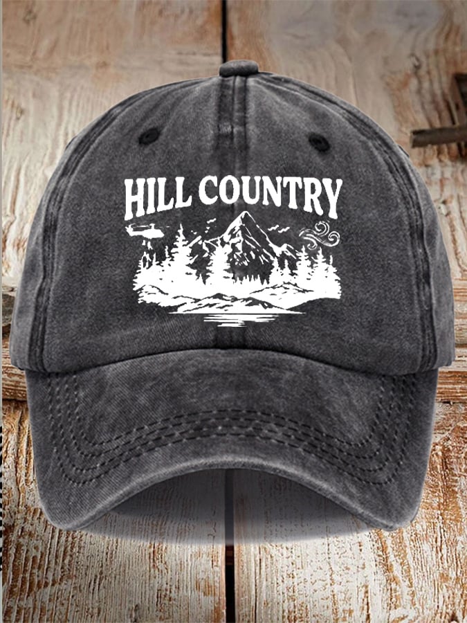 Unisex Texas Print Washed Cotton Hat