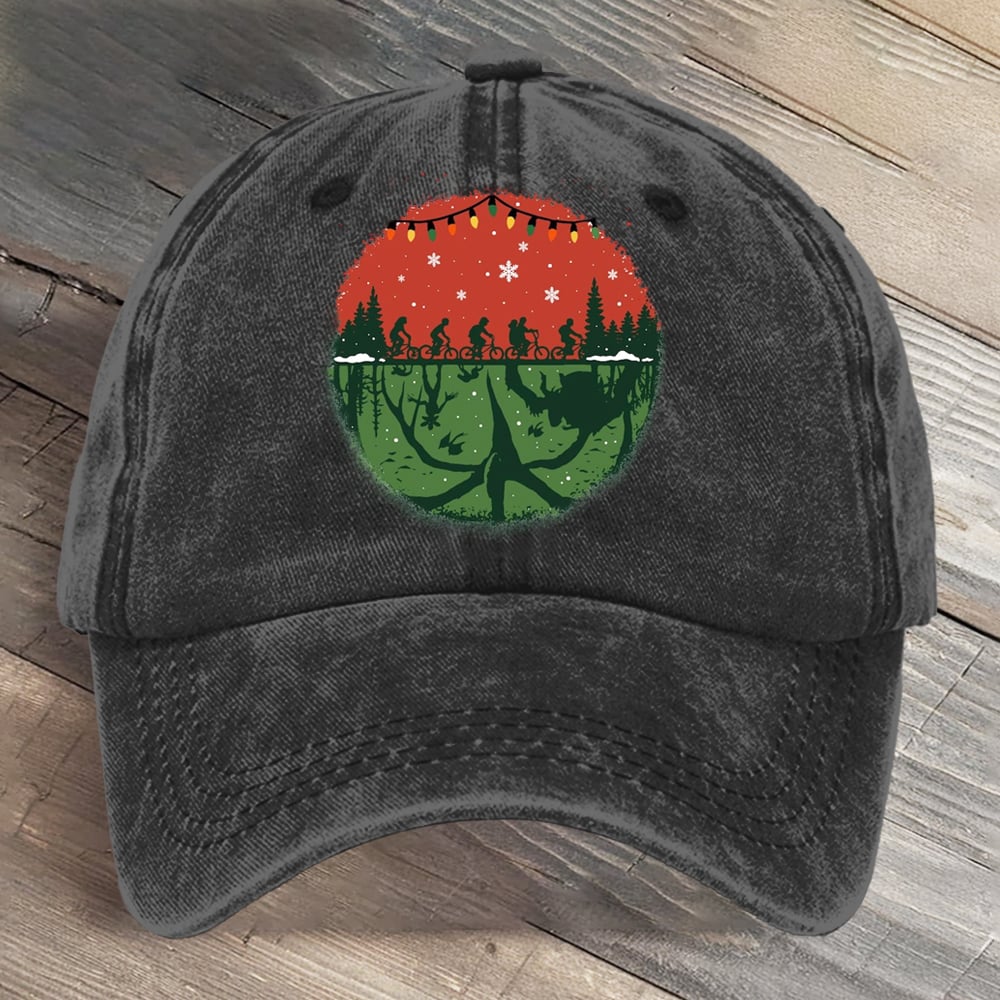 Stranger Upside Down Hawkins 80s Horror Art Printed Cap