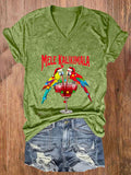 Women's Mele Kalikimaka Christmas Printed Short Sleeve T-Shirt