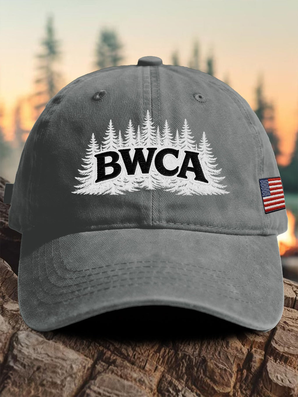 Retro Save The BWCA Save Boundary Waters Canoe Area Wilderness Print Baseball Cap