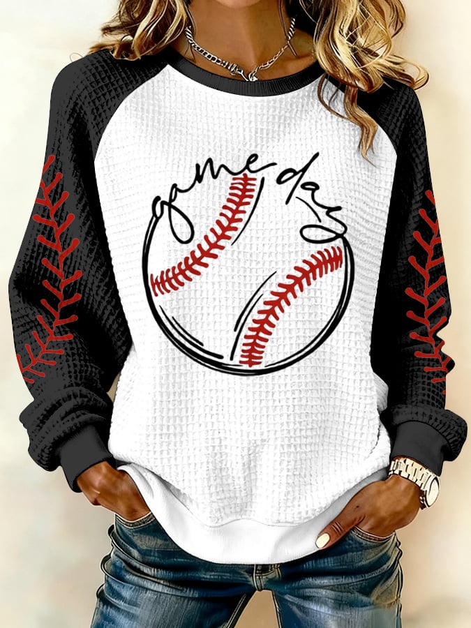 Women's Retro Baseball Game Day  Sweatshirt