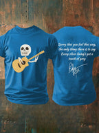 Men's Vintage Commemorative Rock Singer Print T-Shirt