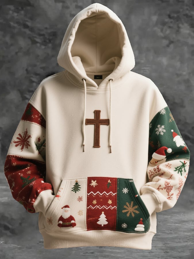 Men's casual Christmas faith print sweatshirt