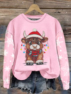 Women's Casual Christmas Highland Yak Sweatshirt