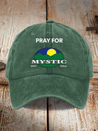 Retro Texas Strong Pray For Mystic Hunt Texas Print Baseball Cap
