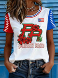 Women's Baseball Print T-Shirt