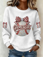 Women's Baseball  Print Hoodie