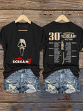 Women's Horror Movie Print T-shirt