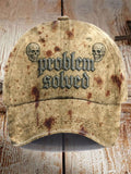 Unisex Problem Sloved Print Casual Hat