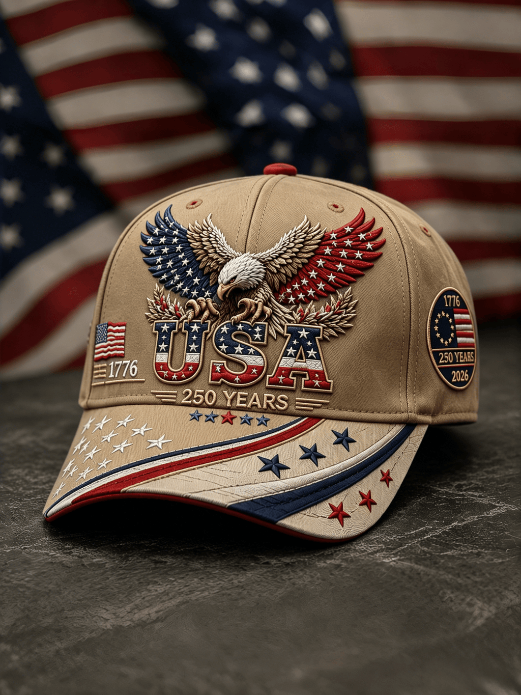 USA 250th Anniversary Printed Hat