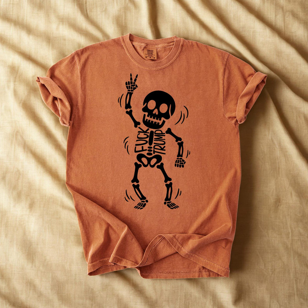 Subtle Resist Halloween Funny Skeleton T-shirt