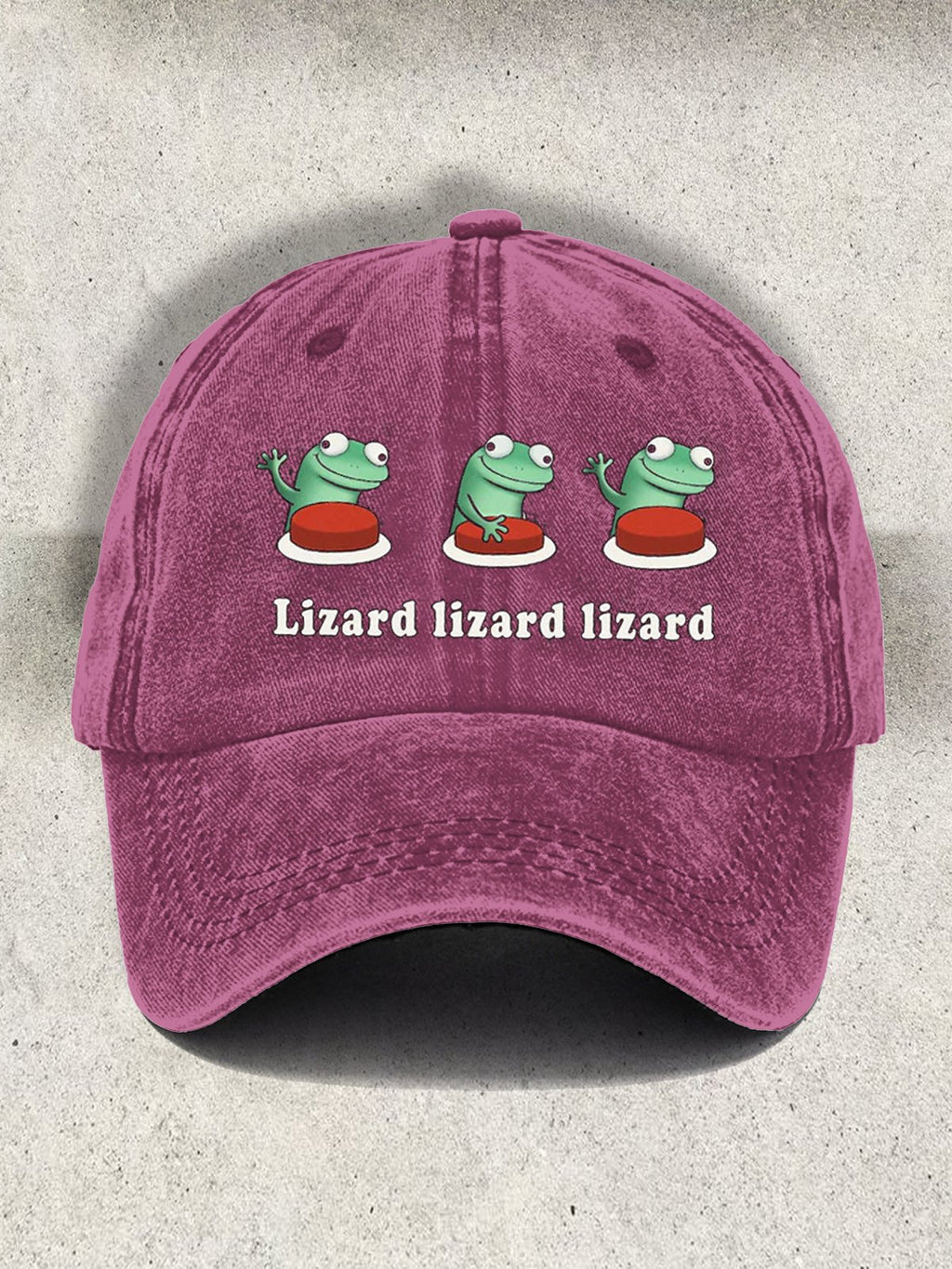 Lizard Lizard Lizard Printed Baseball Cap